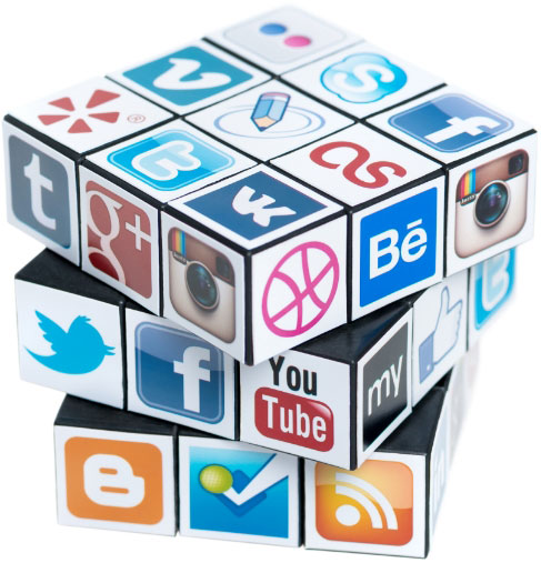 social media platforms icons for stats